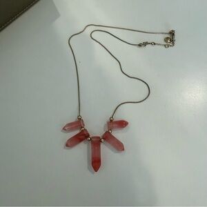 Elegant Pink Crystal Necklace